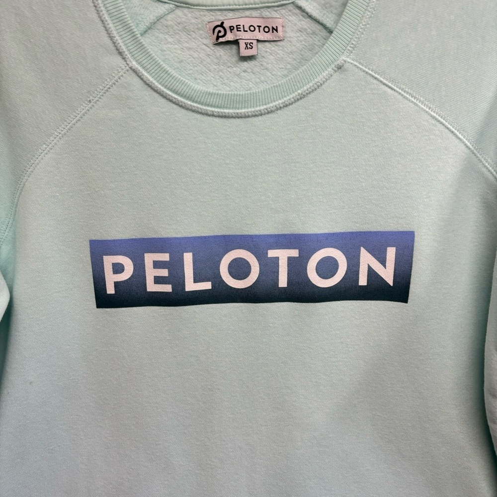 Peloton Sweater Extra Small Cotton Blend Graphic Sweater Cozy Workout - Picture 5 of 7